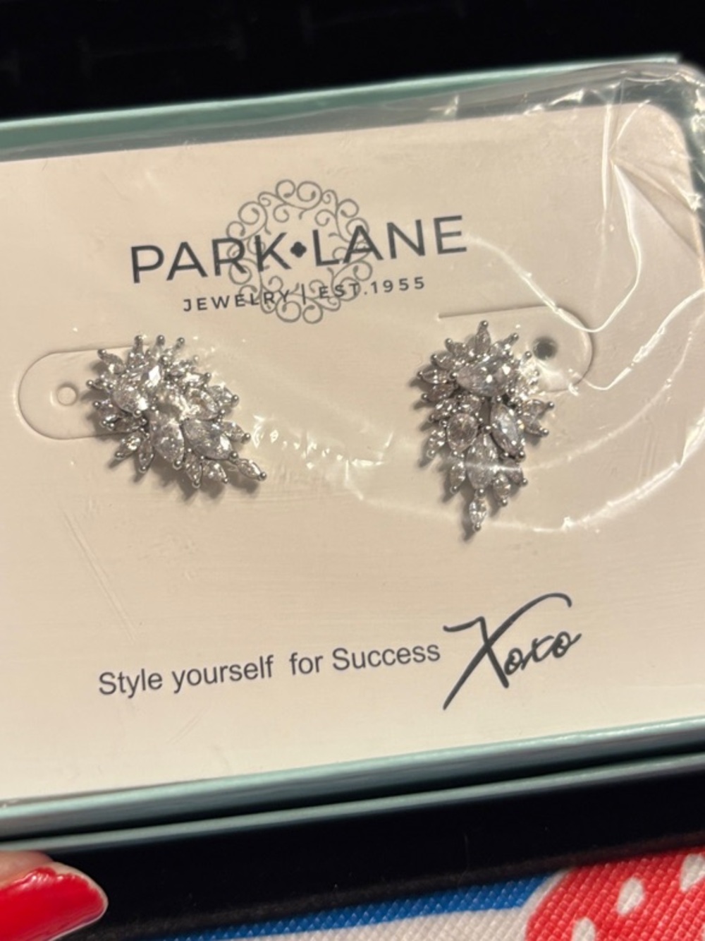 Park Lane Icicle Silver-Tone Crystal Cluster Earrings